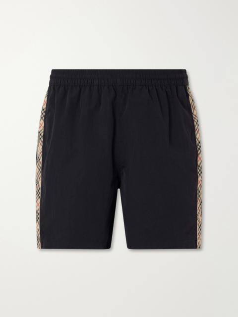 Burberry Straight-Leg Striped Jacquard-Trimmed Shell Shorts