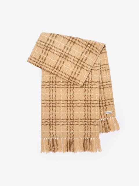 Burberry Embellished Check Bouclé Scarf