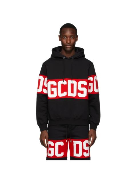 GCDS Black Logo Band Hoodie
