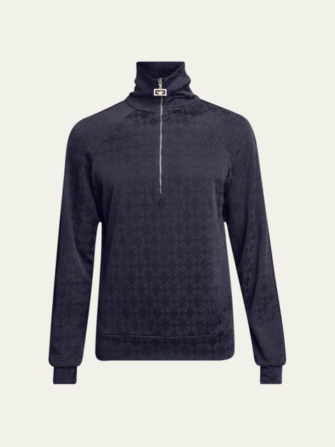 Givenchy Men's 2G Half-Zip Jersey Track Shirt
