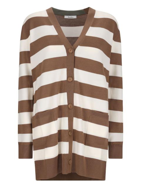 Max Mara striped-pattern wool cardigan