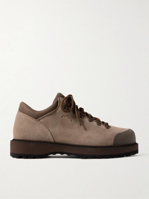 Diemme Cornaro Rubber-Trimmed Suede Sneakers Light brown