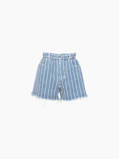 Miu Miu Striped denim shorts