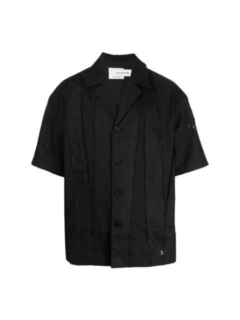 FENG CHEN WANG deconstructed cotton-linen shirt