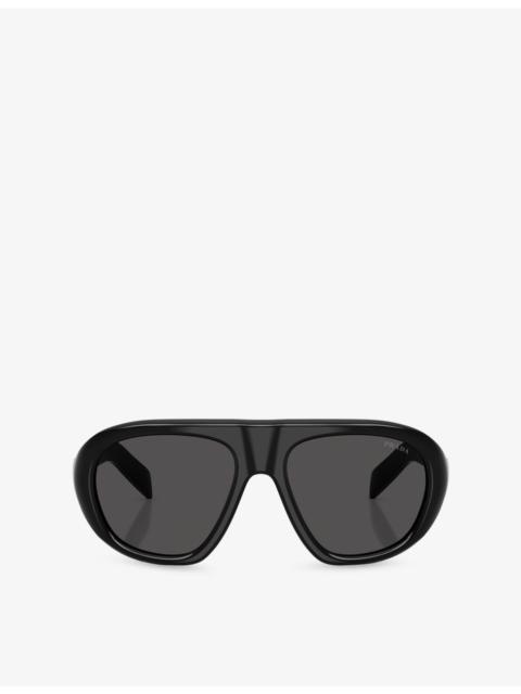 Prada PR C05S Irregular-Frame Acetate Sunglasses