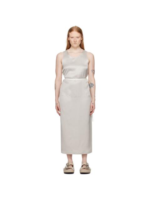 MM6 Maison Margiela Gray Vented Maxi Dress