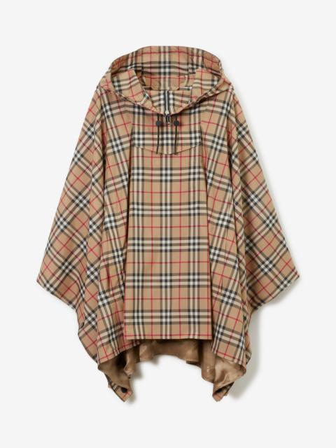 Burberry Check Hooded Poncho
