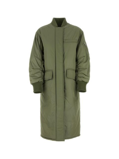 STAND STUDIO Olive green nylon Abbie padded jacket