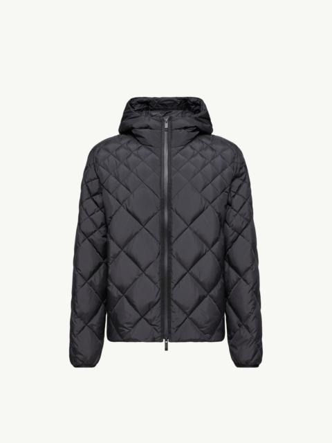 Moncler Merak Geometric-Quilted Hooded Short Down Jacket