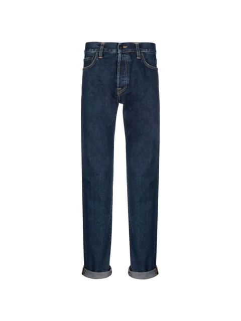 high-rise slim-fit jeans