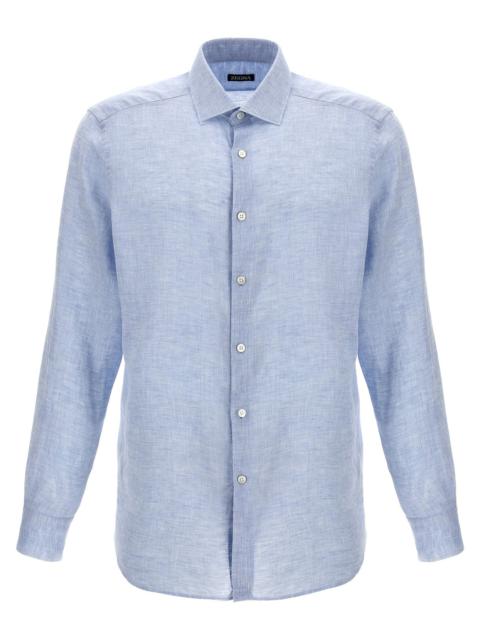 Linen Shirt Shirt, Blouse Light Blue