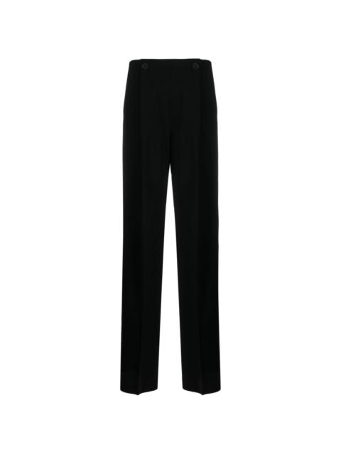 Max Mara satin-finish tailored wide-leg trousers