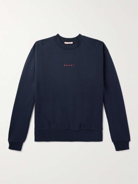Marni Logo-Print Cotton-Jersey Sweatshirt