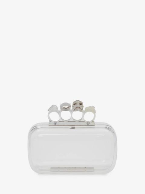 Alexander McQueen Skull Four-ring Clutch in Transparent