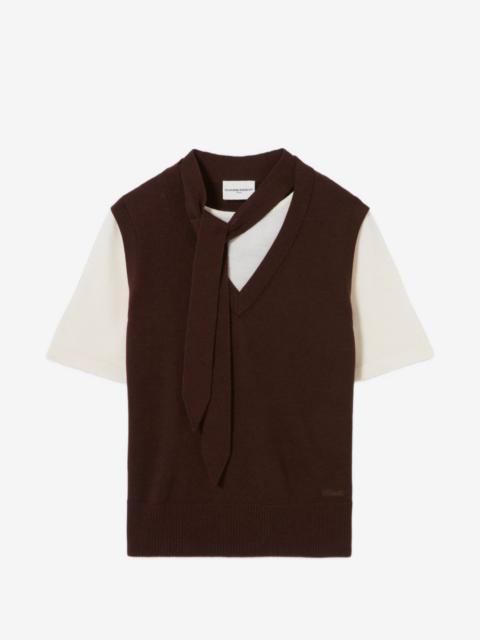 Claudie Pierlot layer-detail short-sleeve jumper