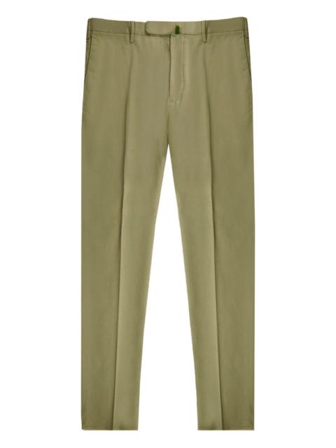 SLOWEAR pressed-crease tailored trousers