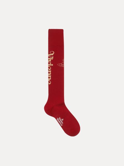 Vivienne Westwood HALF LOGO HIGH SOCK