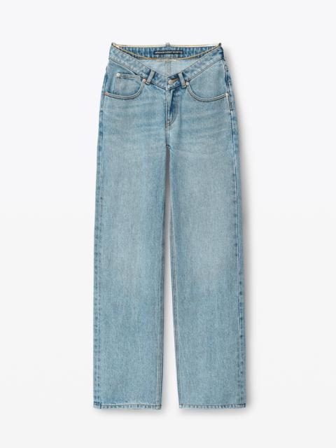 Alexander Wang nameplate v front denim jean