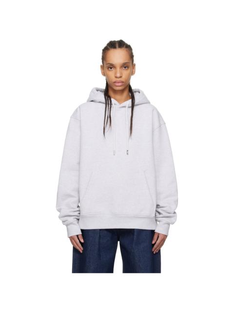 JACQUEMUS Gray 'The embroidered sweatshirt' Hoodie
