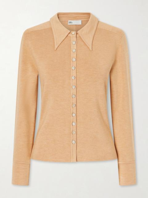 TORY BURCH Silk-blend Polo Shirt
