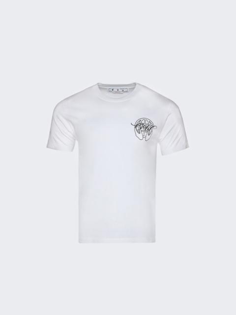 Off-White 손 화살표 로고 인쇄 티셔츠