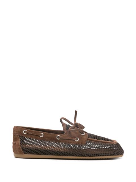 Miu Miu Miu Miu Eyelet Tie Loafers