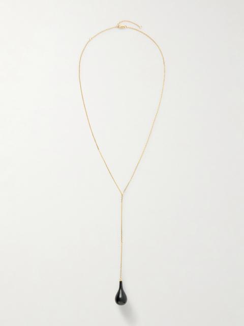 TOTEME Gold-plated, Onyx And Swarovski Crystal Necklace