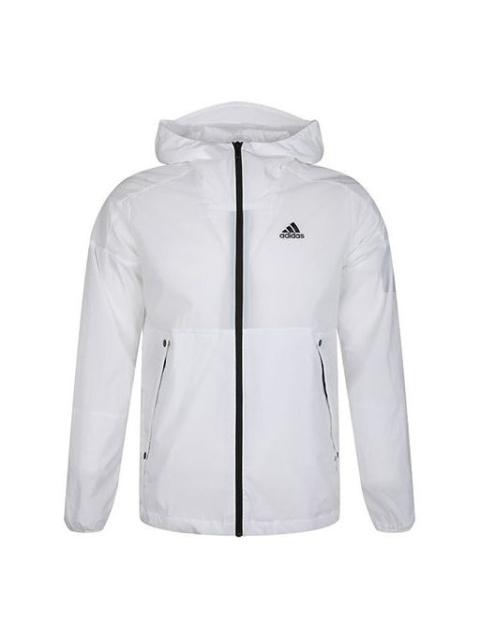 Men's adidas Back Logo Woven Jacket White EH3768