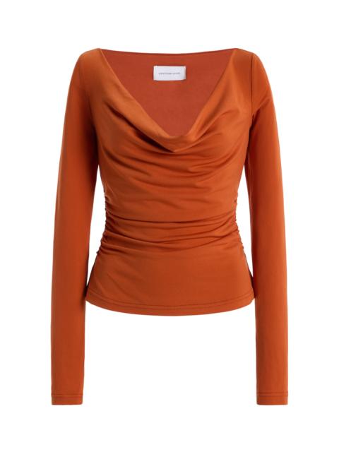 SIGNIFICANT OTHER Luisa Draped Jersey Top orange