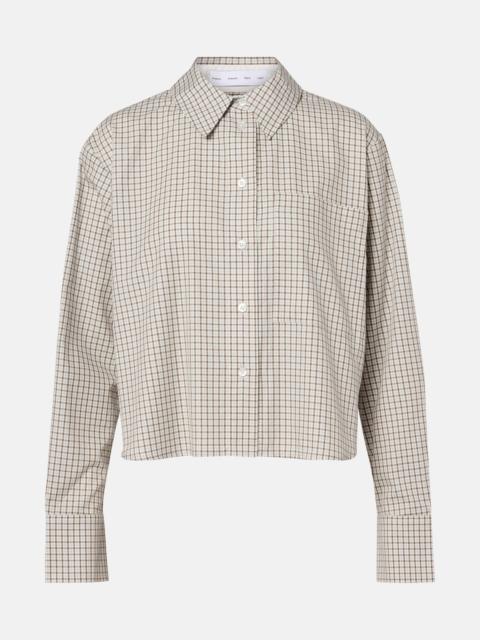 Proenza Schouler White Label Olive checked cotton shirt