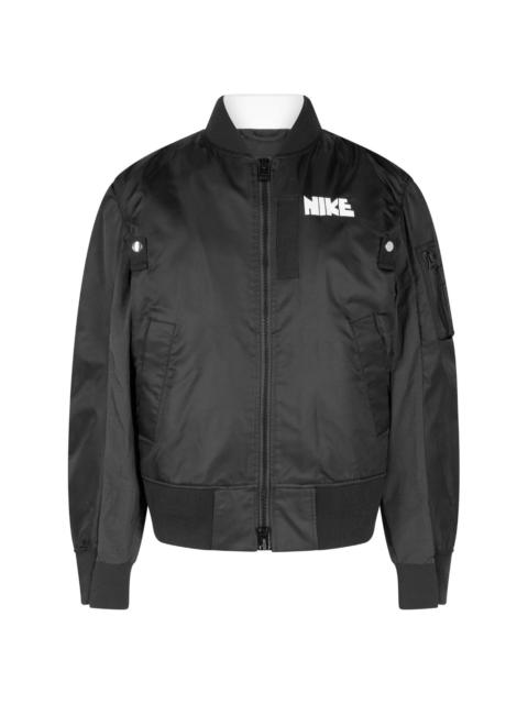 x sacai layered bomber jacket