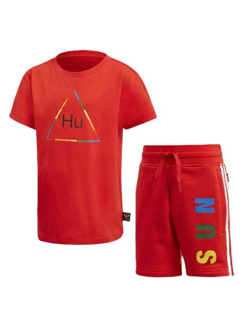 adidas TBIITD Tee & Short Set GS "Pharell Williams - Red" FR9067