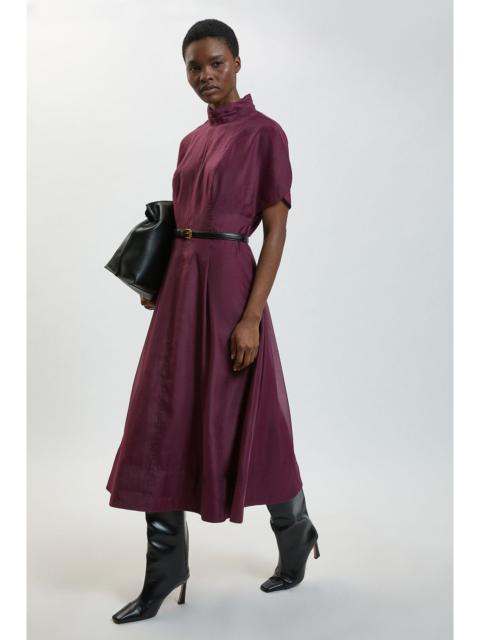 KAREN MILLEN Petite Organza High Neck Midi Dress