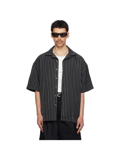 WILLY CHAVARRIA Black Camp Collar S/S Shirt
