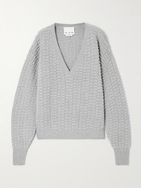 SA SU PHI Textured Wool And Cashmere-blend Sweater