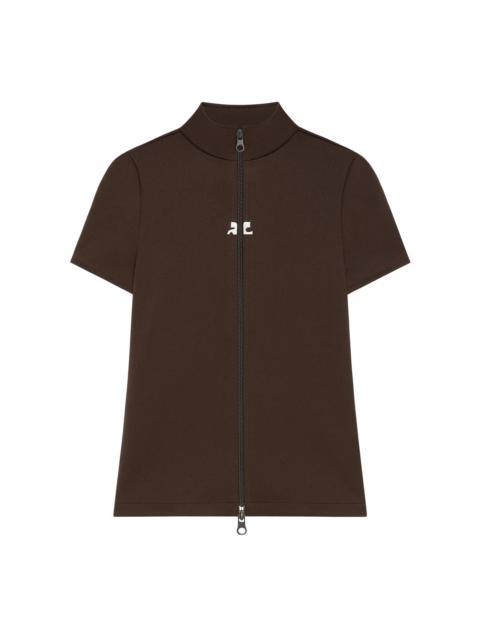 courrèges Interlock Zip Top brown