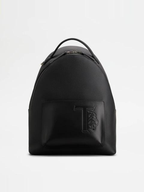 Tod's BACKPACK IN LEATHER MEDIUM - BLACK