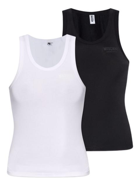 Moschino logo-detail sleeveless top (pack of two)