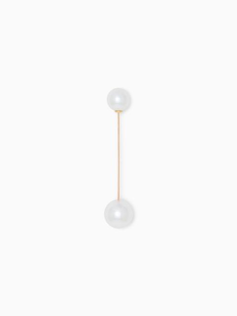 EMPORIO ARMANI BROOCH WITH PEARL-EFFECT BOULES