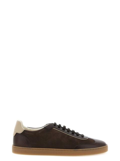 Brunello Cucinelli Suede and smooth calf sneakers