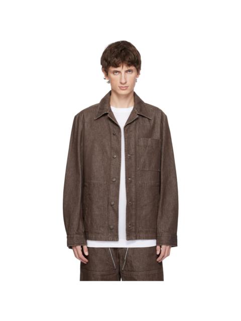 Dries Van Noten Brown Denim Shirt Jacket