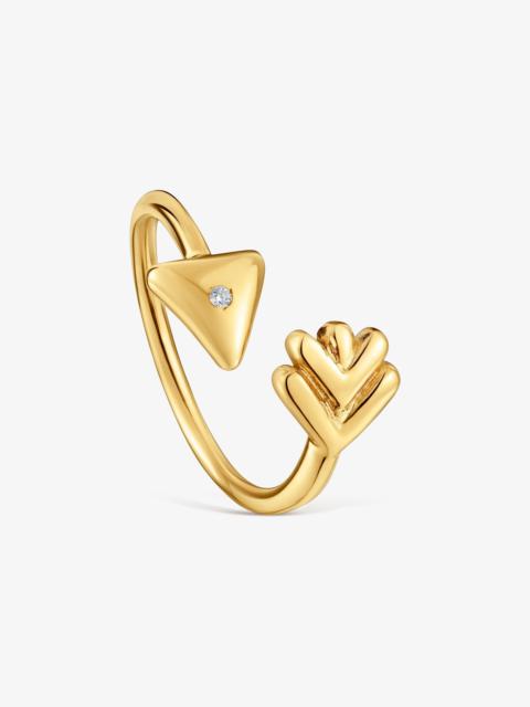 TOUS 9kt gold Open ring with diamonds TOUS Flechazo