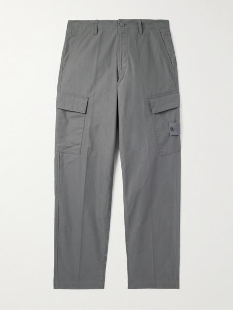 Stone Island STONE ISLAND GHOST Straight-Leg Logo-Appliquéd Cotton Cargo Trousers