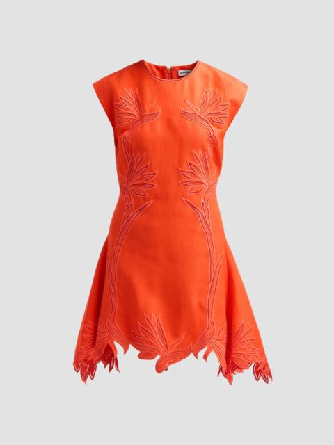 SIMKHAI Women's Raquel Embroidered Mini Dress - Lobster