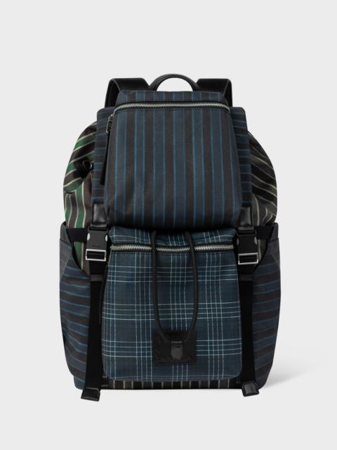 Paul Smith Multicolour Mixed Check and Stripe Backpack