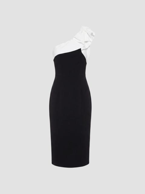 Dress The Population Women's Lennon Crepe Body-Con Midi Dress - Black White