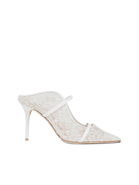 MALONE SOULIERS 85mm lace-panel stiletto mules