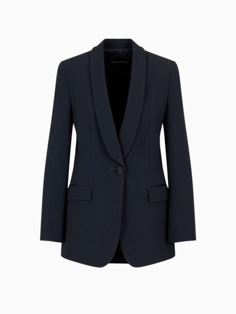 Envers-satin, shawl-collar jacket