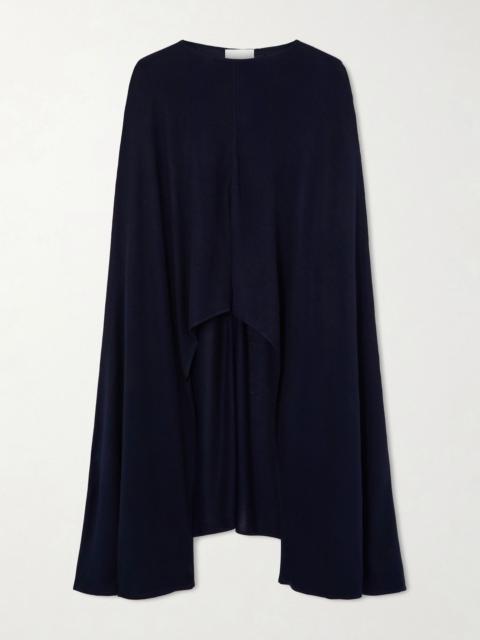 arch4 Cashmere and silk-blend wrap Navy