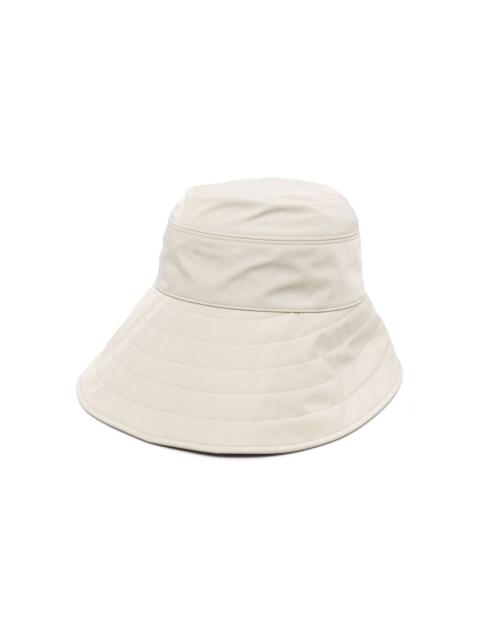 wide-brim bucket hat